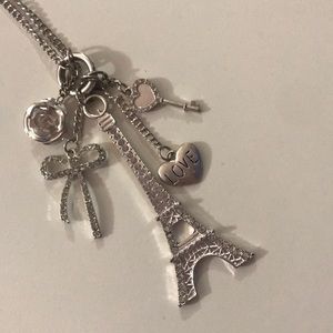 Cute, long necklace with Eiffel Tower pendent